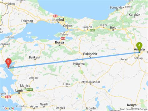 Ankara cunda arası kaç km